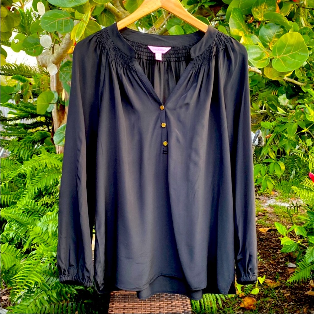 ☘️FINAL☘️NWOTs 100% Silk Lilly Pulitzer Blouse Size M